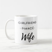 Freundin, Verlobte, Ehefrau - Hochzeitbride - Tass Kaffeetasse (Links)