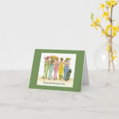 Freundinnen für das Leben geklappte Grußkarte Karte (Gelbe Blume)