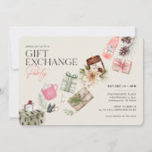 Freundinnen Geschenke Exchange Pink Feiertag Party Einladung (Vorderseite)
