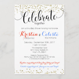 Freundinnen Joint Baby Shower Einladungskarte Einladung