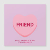 Freundinnen lila Konversation Herzstück Valentinen Magnetkarte (Vorderseite)