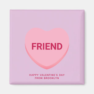 Freundinnen lila rosa Gespräch Herz Valentine Magnet