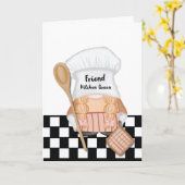 Freundinnen Mutter Tag Gnome Kitchen Queen Karte (Gelbe Blume)