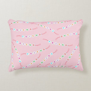 Freundinnen niedliche Freundschaftsbracelet Muster Dekokissen