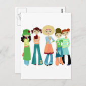 Freundinnen Postkarte (Vorne/Hinten)