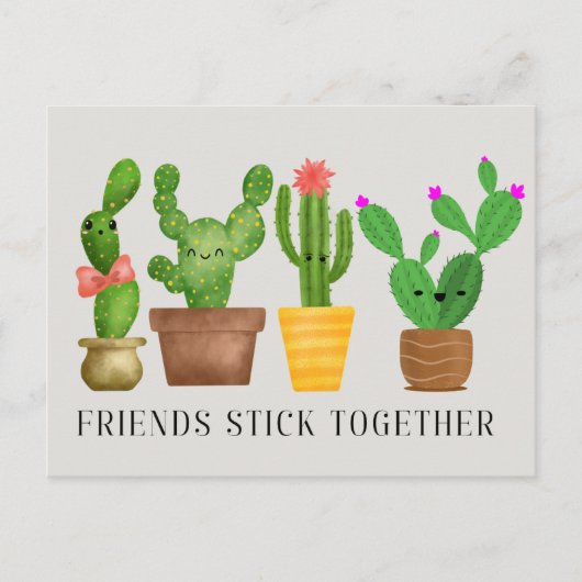 Freundinnen Stick Together Card Postkarte (Vorderseite)