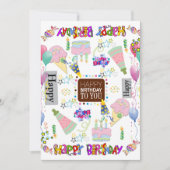 Freundinnen und Familie glücklich Geburtstag Einla Einladung (Vorderseite)