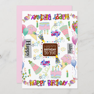 Freundinnen und Familie glücklich Geburtstag Einla Einladung