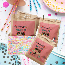 Freundinnen und Niedlicher Welpenunterricht Geschenktütchen