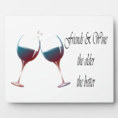 Freundinnen und Wein je älter, desto besser, Kunst Fotoplatte (Vorderseite)
