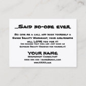 Freundinnen Visitenkarte (Rückseite)