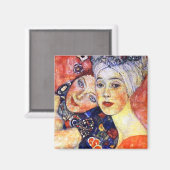 Freundinnen von Klimt Magnet Jugendstil (Vorderseite/Rückseite)