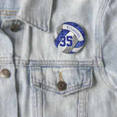 Freundlich blaue, graue Volleyballmannschaft Farbe Button (Beispiel)