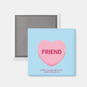 Freundlich blauer rosa Gespräch Herz Valentine Magnet (Vorderseite/Rückseite)