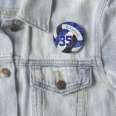 Freundlich blaues schwarzes Volleyballteam Button (Beispiel)