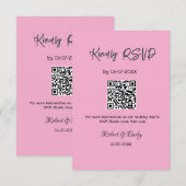 freundlich Hochzeit RSVP Scan QR-Code einfach mode Begleitkarte (Vorne/Hinten)