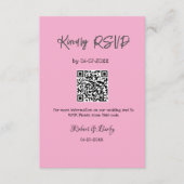 freundlich Hochzeit RSVP Scan QR-Code einfach mode Begleitkarte (Vorderseite)