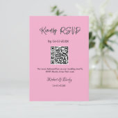 freundlich Hochzeit RSVP Scan QR-Code einfach mode Begleitkarte (Stehend Vorderseite)