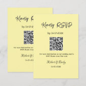 freundlich Hochzeit RSVP Scan QR-Code einfach mode Begleitkarte (Vorne/Hinten)