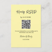 freundlich Hochzeit RSVP Scan QR-Code einfach mode Begleitkarte (Vorderseite)