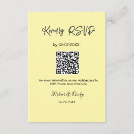 freundlich Hochzeit RSVP Scan QR-Code einfach mode Begleitkarte