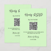 freundlich Hochzeit RSVP Scan QR-Code einfach mode Begleitkarte (Vorne/Hinten)