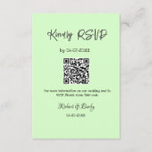 freundlich Hochzeit RSVP Scan QR-Code einfach mode Begleitkarte (Vorderseite)