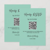 freundlich Hochzeit RSVP Scan QR-Code einfach mode Begleitkarte (Vorne/Hinten)