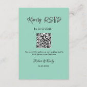 freundlich Hochzeit RSVP Scan QR-Code einfach mode Begleitkarte (Vorderseite)