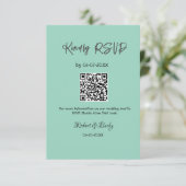 freundlich Hochzeit RSVP Scan QR-Code einfach mode Begleitkarte (Stehend Vorderseite)