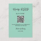 freundlich Hochzeit RSVP Scan QR-Code einfach mode Begleitkarte (Rückseite)