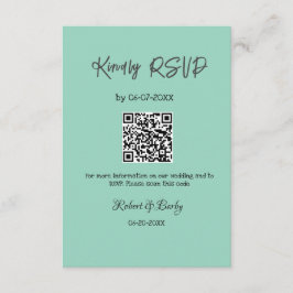 freundlich Hochzeit RSVP Scan QR-Code einfach mode Begleitkarte