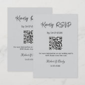 freundlich Hochzeit RSVP Scan QR-Code einfach mode Begleitkarte (Vorne/Hinten)