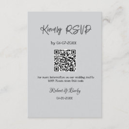 freundlich Hochzeit RSVP Scan QR-Code einfach mode Begleitkarte