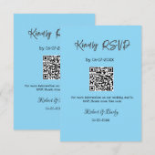 freundlich Hochzeit RSVP Scan QR-Code einfach mode Begleitkarte (Vorne/Hinten)