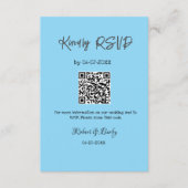 freundlich Hochzeit RSVP Scan QR-Code einfach mode Begleitkarte (Vorderseite)