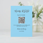 freundlich Hochzeit RSVP Scan QR-Code einfach mode Begleitkarte (Stehend Vorderseite)