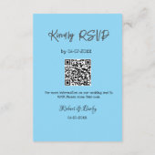 freundlich Hochzeit RSVP Scan QR-Code einfach mode Begleitkarte (Rückseite)