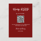 freundlich Hochzeit RSVP Scan QR-Code einfach mode Begleitkarte (Vorderseite)