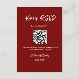 freundlich Hochzeit RSVP Scan QR-Code einfach mode Begleitkarte