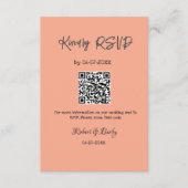 freundlich Hochzeit RSVP Scan QR-Code einfach mode Begleitkarte (Vorderseite)