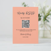 freundlich Hochzeit RSVP Scan QR-Code einfach mode Begleitkarte (Stehend Vorderseite)