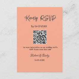 freundlich Hochzeit RSVP Scan QR-Code einfach mode Begleitkarte