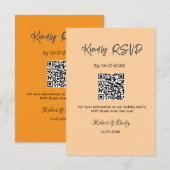freundlich Hochzeit RSVP Scan QR-Code einfach mode Begleitkarte (Vorne/Hinten)