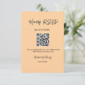 freundlich Hochzeit RSVP Scan QR-Code einfach mode Begleitkarte (Stehend Vorderseite)