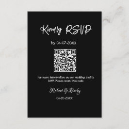 freundlich Hochzeit RSVP Scan QR-Code einfach mode Begleitkarte