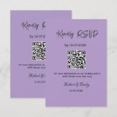 freundlich Hochzeit RSVP Scan QR-Code einfach mode Begleitkarte (Vorne/Hinten)