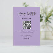 freundlich Hochzeit RSVP Scan QR-Code einfach mode Begleitkarte (Stehend Vorderseite)