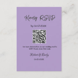 freundlich Hochzeit RSVP Scan QR-Code einfach mode Begleitkarte