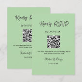 freundlich Hochzeit RSVP Scan QR-Code einfach mode Begleitkarte (Vorne/Hinten)